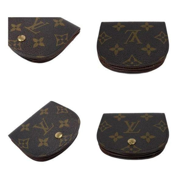 Authentic  Louis Vuitton Wallet Porte Monnaie Gousset Brown LV Vintage - Picture 3 of 11